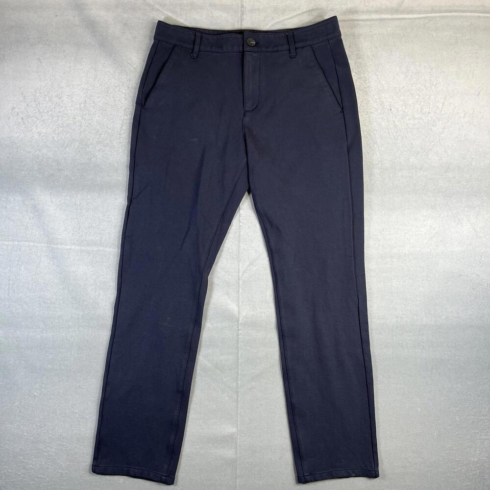 Paige Stafford Trouser Pants Mens 31 Navy Blue Deep Anchor Slim Stretch